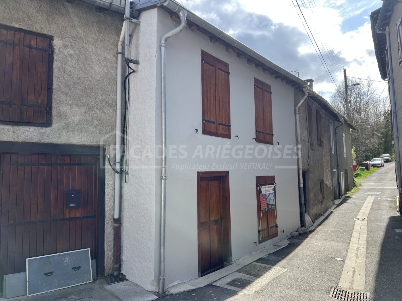 Façade avant intervention des façadiers Façades Ariégeoises à Pamiers, état d'origine