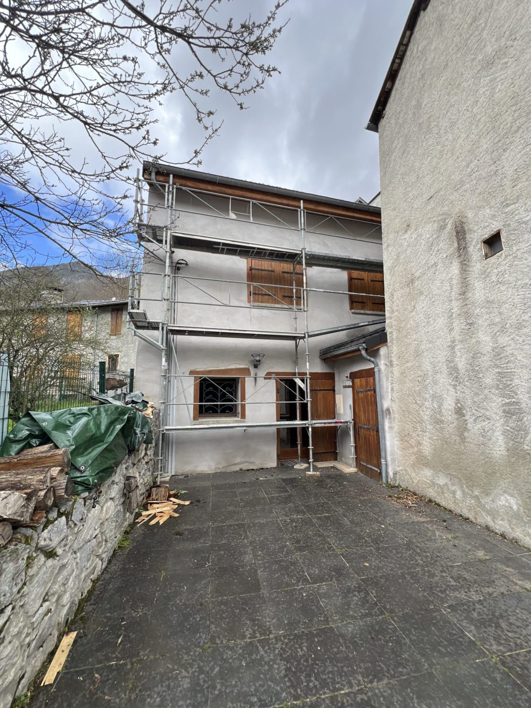 Avant travaux de rénovation de façade à Mazères, état d'origine - Façades Ariégeoises