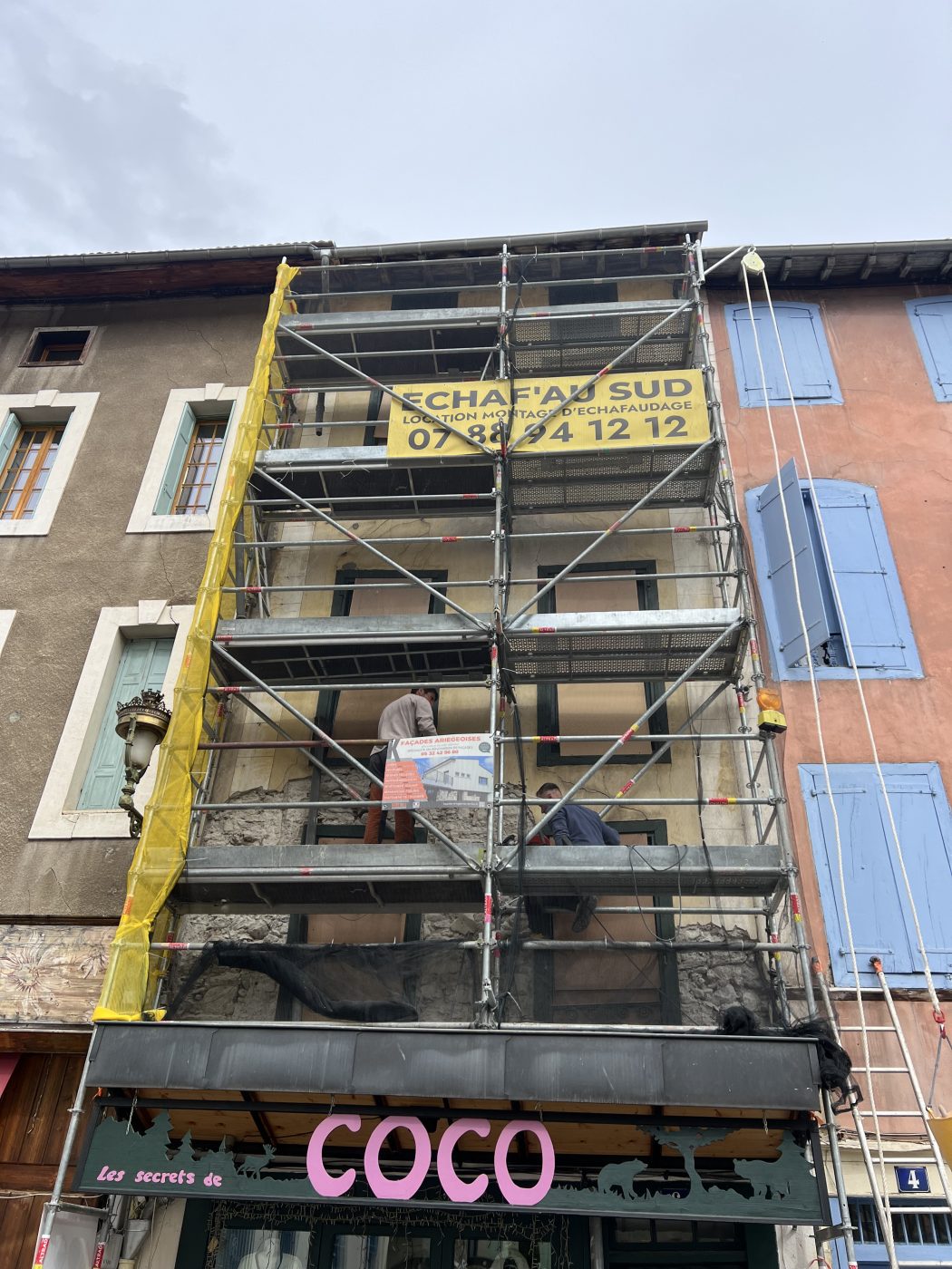 Avant travaux de ravalement des façades à Saverdun, état d'origine - Façades Ariégeoises